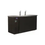 image of Valpro VPBD3-2 61" Draft Beer Cooler w/ 2 Kegs, 14.16 cu. ft., 2 Single-Tap Towers, Black