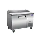 image of Valpro VPP47-HC 47" 1-Section Refrigerated Pizza Prep Table w/ 1 Door, 6 Pans, 12 cu. ft.