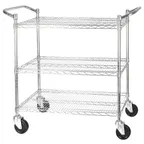 image of Winco VCCD-2448B 3-Tier 24" x 48" Wire Shelving Cart