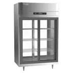 image of Victory DRSA-2D-S1-PT-LD-HC 52" 2-Section Pass-Thru Refrigerator w/ 4 Glass Sliding Full Doors, Aluminum Interior, 48.5 cu ft