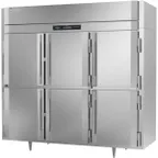 image of Victory RSA-3D-S1-EW-PT-HD-HC 3-Section Wide Pass-Thru Refrigerator w/ 12 Solid Swing Half Doors, Aluminum Interior, 80 cu. ft.