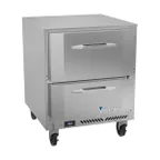 image of Victory VURD27HC-2 27" 1-Section Undercounter Refrigerator w/ 2 Drawers, 6.15 cu ft