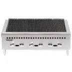 image of Vulcan VCRB36 36" Low Profile Countertop Gas Radiant Charbroiler w/ (6) Burners, 87.000 BTU