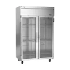 image of Victory VERSA-2D-GD-HC 52" Two Section Reach-In Refrigerator w/ 2 Glass Full Doors, Aluminum Interior, Electronic Control, 46.88 cu. ft.