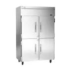 image of Victory VERSA-2D-HD-HC 52" 2-Section Reach-In Refrigerator w/ 4 Solid Half Doors, Aluminum Interior, 45.2 cu. ft.