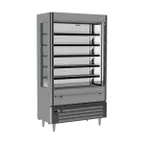 image of Beverage Air VMHCSL-18-1-G 47" Gray Vuemax Slim Open Air Merchandiser, 5 Shelves, Vertical Case, 23 cu. ft.