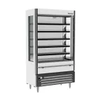 image of Beverage Air VMHCSL-18-1-W 47" White Slim Open Air Merchandiser, 5 Shelves, Vertical Case, 23 cu. ft.