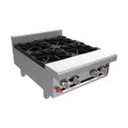 image of Venancio USA G24CT-24B 24" Countertop Heavy Duty Gas Hotplate with (4) Burners, Manual Control, 88.000 BTU