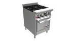 image of Venancio USA G24ST-24B 24" Gas Restaurant Range w/ (4) Open Burners, (1) Standard Oven, 123.000 BTU