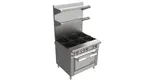 image of Venancio USA G36ST-36B 36" Gas Restaurant Range w/ (6) Open Burners, (1) Standard Oven, 167.000 BTU