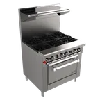 image of Venancio USA G36ST-36G 36" Gas Restaurant Range w/ 36" Full Griddle, (1) Standard Oven, 99.500 BTU