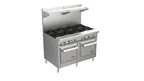 image of Venancio USA G482ST-48B 48" Gas Restaurant Range w/ (8) Open Burners, (2) Standard Ovens, 232.000 BTU 
