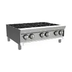 image of Venancio USA O24CT-4B 24" Countertop Gas Hotplate with (4) Burners, Manual Control, 120.000 BTU
