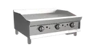 image of Venancio USA O48GM 48" Countertop Manual Gas Griddle, 3/4" Steel Plate, 120.000 BTU