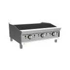 image of Venancio USA O72CB 72" Countertop Gas Radiant Charbroiler w/ (6) Burners, 180.000 BTU