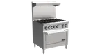 image of Venancio USA OR36ST-6B 36" Gas Restaurant Range w/ (6) Open Burners, (1) Standard Oven, 215.000 BTU 