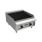image of Venancio USA PCB24G-CT 24" Countertop Gas Radiant Charbroiler w/ (2) Burners, 60.000 BTU