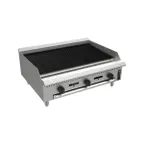 image of Venancio USA PCB36G-CT 36" Countertop Gas Radiant Charbroiler w/ (3) Burners, 90.000 BTU