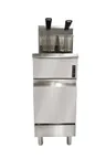 image of Venancio USA PFR40G-CB Full Pot Floor Model Gas Fryer w/ 40-lb Capacity, Millivolt Controls
