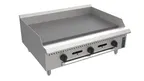 image of Venancio USA PGM36G-CT 36" Countertop Manual Gas Griddle, 3/4" Steel Plate, 90.000 BTU
