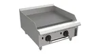 image of Venancio USA PGT24G-CT 24" Countertop Thermostatic Gas Griddle, 3/4" Steel Plate, 70.000 BTU