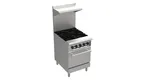 image of Venancio USA PRO24G-ST 24" Gas Restaurant Range w/ (4) Open Burners, (1) Standard Oven, 142.000 BTU