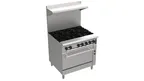 image of Venancio USA PRO36G-CO 36" Gas Restaurant Range w/ (6) Open Burners, (1) Convection Oven, 203.000 BTU