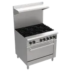 image of Venancio USA PRO36G-ST 36" Gas Restaurant Range with (6) Open Burners, (1) Standard Oven, 203.000 BTU