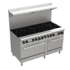image of Venancio USA PRO60G-ST 60" Gas Restaurant Range w/ (10) Open Burners, (2) Standard Ovens, 345.000 BTU