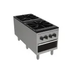 image of Venancio USA PSP182G-CL 18" Gas Stock Pot Range w/ (2) Three Ring Burners, Low Height, 180.000 BTU 