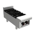 image of Venancio USA R12CT-12B 12" Countertop Gas Hotplate with (2) Burners, Manual Control, 64.000 BTU