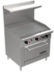 image of Venancio USA R36CO-36T 36" Gas Restaurant Range, 36" Full Griddle w/ Thermostatic Controls, (1) Convection Oven, 110.000 BTU
