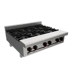image of Venancio USA R36CT-36B 36" Countertop Gas Hotplate with (6) Burners, Manual Control, 192.000 BTU