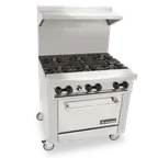 image of Venancio USA R602ST-60B 60" Gas Restaurant Range w/ (10) Open Burners, (2) Standard Ovens, 385.000 BTU