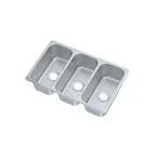 image of Vollrath 12065-3 Vending Cart Drop-In Sink, Three Compartment