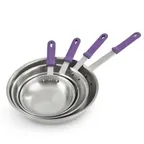 image of Vollrath 401080 Wear-Ever Aluminum Fry Pan, 10" (25.4 cm), Natural Finish, Removable Silicone Handle