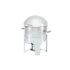 image of Vollrath 46095 New York Gravy/Sauce Chafer, 2-1/2 Qt Stainless Steel,, Lift‑Off Dome