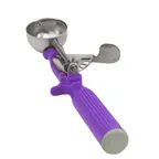 image of Vollrath 47147 Disher Size 40, 3/4 Oz Capacity, 1-9/16" Bowl Dia., Steel, Orchid Plastic Handle