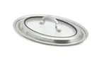 image of Vollrath 49412C Miramar Lid, 12" x 8-1/2" x 2-1/2", Oval, Stainless Steel