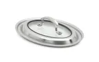 image of Vollrath 49420C Miramar Lid, 10" x 7-1/2" x 2-1/2", Oval, Stainless Steel