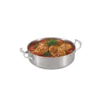 image of Vollrath 49425 Brazier Pan, 11-13/16" Dia., 6-5/16 Quart, 3‑Ply Stainless Steel & Aluminum, Induction Ready