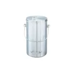 image of Vollrath 59200 Stainless Pail with Cover, 19 3/4-Qt, 9 3/4" Dia., 16" Height, NSF, Made in USA