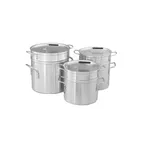 image of Vollrath 67711 Double Boiler, 12 Quart Aluminum, Complete with 11 Quart Inset, NSF Certified