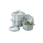 image of Vollrath 68122 Rice/Vegetable Steamer, 3 Quart, Aluminum, 3/32" Holes, 18 Gauge, Made in USA