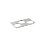 image of Vollrath 72228 Adapter Plate, Stainless, 3 Round 6-1/2" Dia. Inset Holes, Fits 78164 Wells
