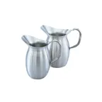 image of Vollrath 82040 Pitcher, Bell Shaped, 4-1/8 Qt. (132 Oz.), 10-3/8"H, Stainless Steel, Satin Finish, Welded Hollow Handle