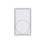 image of Vollrath 8240714 Miramar Template - 1 Large Round Pan, 12-Gauge Stainless Steel, 12" x 20" Wells