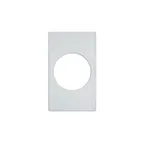 image of Vollrath 8242120 Miramar Template, White Stone Resin, 21-1/8" x 12-3/4", 1 Large Round Cutout