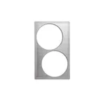 image of Vollrath 8242516 Miramar Single Size Template, Stainless Steel, 21-1/8" x 12-3/4", 2 Round Cutouts