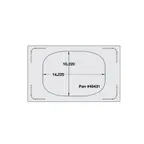 image of Vollrath 8242710 Miramar Template, Night Sky Resin, 21-1/8" x 12-3/4", Oval Cutout, NSF, Made in USA